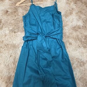 Elegant Blue Sleeveless Dress